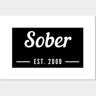 Sober Since 2000 - Staying Sober Drug Addiction Posters and Art